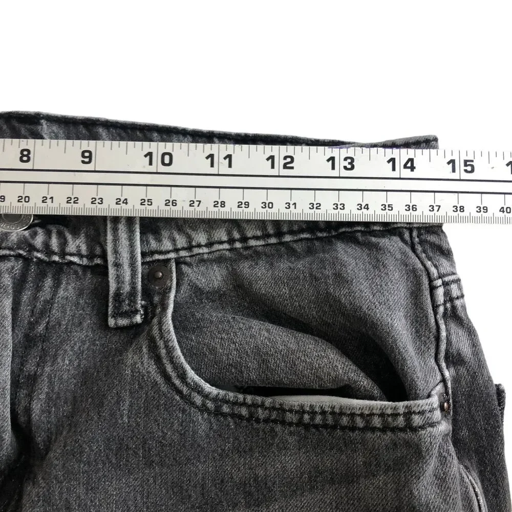 Levis 502 Jeans 29 Waist Black 29x30 Mens Regular Taper Red Tab Denim (29x28)